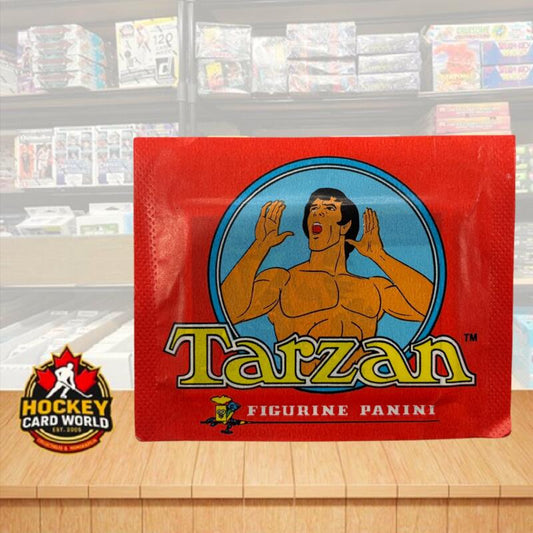 1970s Panini Tarzan Figurine Vintage Sticker Wax Pack - Printed in Italy Image 1