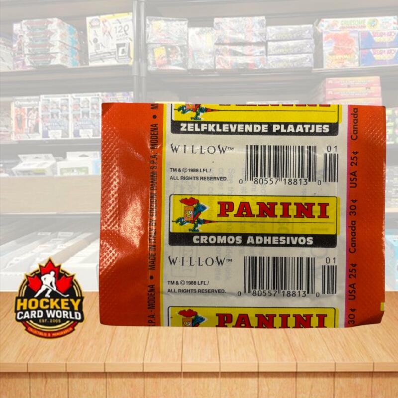 1988 Panini Willow Vintage Album Sticker Wax Pack - Printed in Italy Image 2