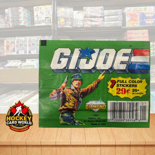 1987 Hasbro G.I.Joe Vintage Album Sticker Wax Pack - Printed in Italy Image 1