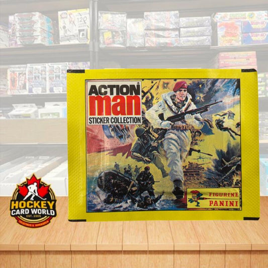 1983 Panini Action Man Vintage Album Sticker Wax Pack - Printed in Italy Image 1