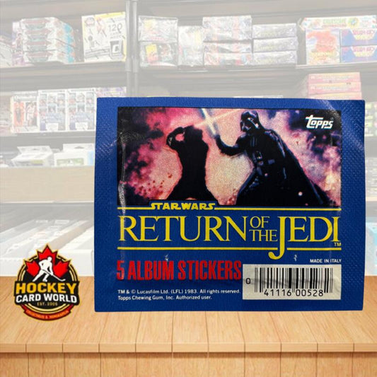 1983 Panini Star Wars Return of The Jedi Vintage Album Sticker Wax Pack  Image 1