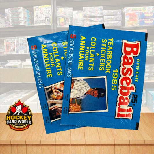 1985 O-Pee-Chee Baseball Factory Yearbook Stickers Wax Pack *Lot of 2 Image 1
