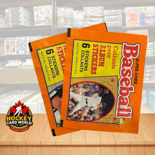 1984 O-Pee-Chee Baseball Factory Yearbook Stickers Wax Pack *Lot of 2 Image 1