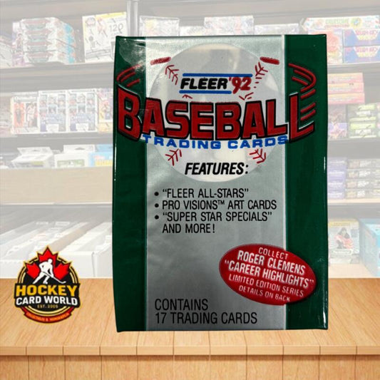 1992 Fleer Major League Baseball Hobby Sealed Pack - 17 Cards Per Pack Image 1