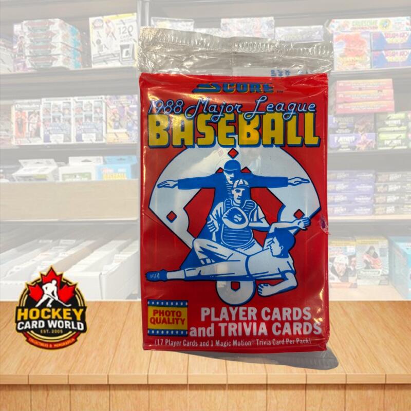1988 Score Major League Baseball Hobby Sealed Pack - 17 Cards Per Pack Image 1