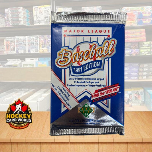 1991 Upper Deck Major League Baseball Hobby Sealed Pack - 15 Card Pack Image 1