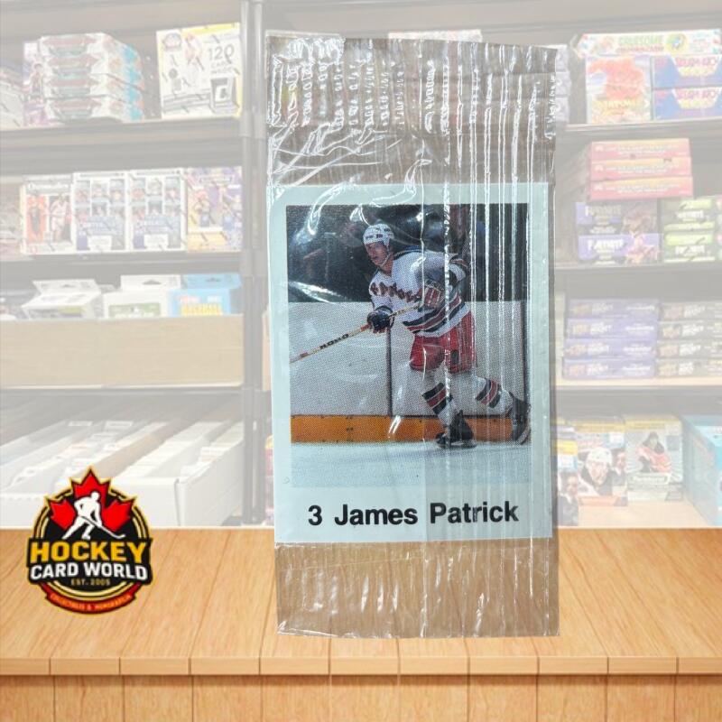 1988-89 Frito-Lay Stickers Sealed Wrapper Hockey Sticker James Patrick 3 Image 1
