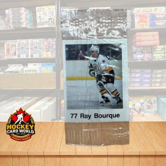 1988-89 Frito-Lay Stickers Sealed Wrapper Hockey Sticker Ray Bourque 77 Image 1