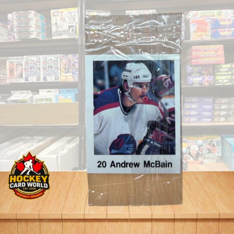 1988-89 Frito-Lay Stickers Sealed Wrapper Hockey Sticker Andrew McBain 20 Image 1