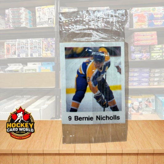 1988-89 Frito-Lay Stickers Sealed Wrapper Hockey Sticker Bernie Nicholls 9 Image 1