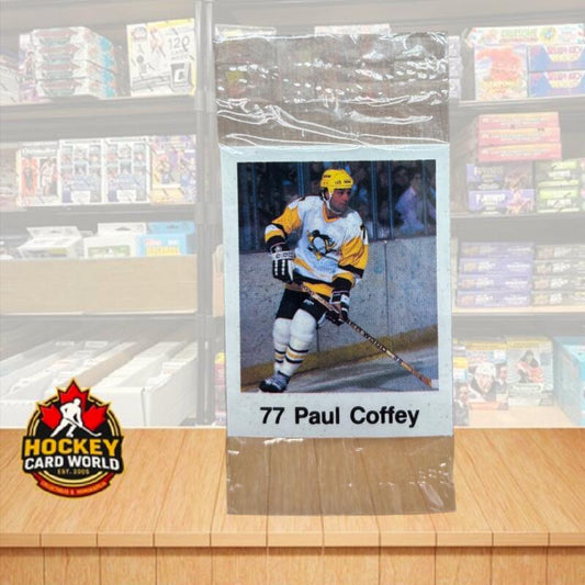 1988-89 Frito-Lay Stickers Sealed Wrapper Hockey Sticker Paul Coffey 77 Image 1
