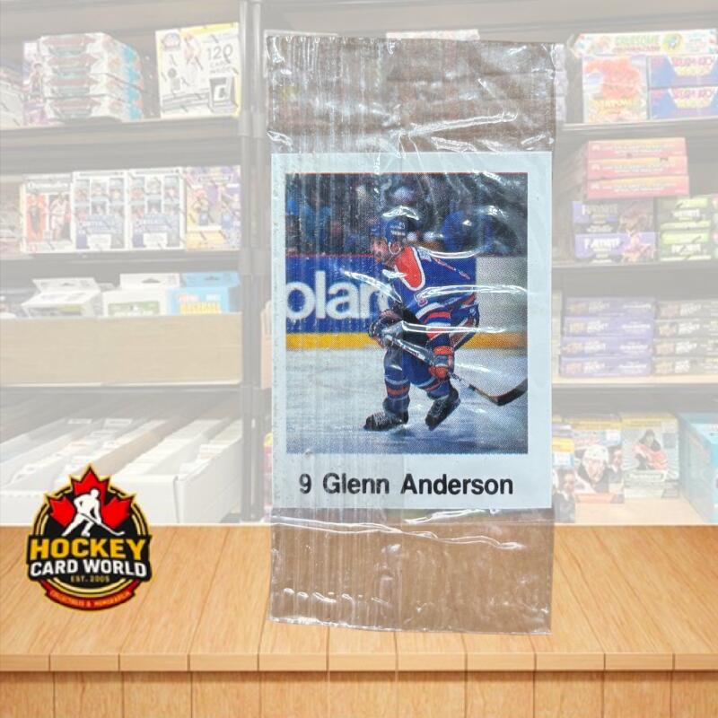 1988-89 Frito-Lay Stickers Sealed Wrapper Hockey Sticker Glen Anderson 9 Image 1