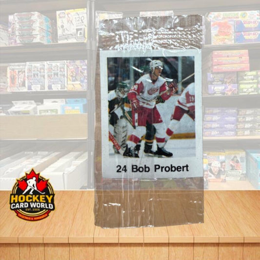 1988-89 Frito-Lay Stickers Sealed Wrapper Hockey Sticker Bob Probert 24 Image 1