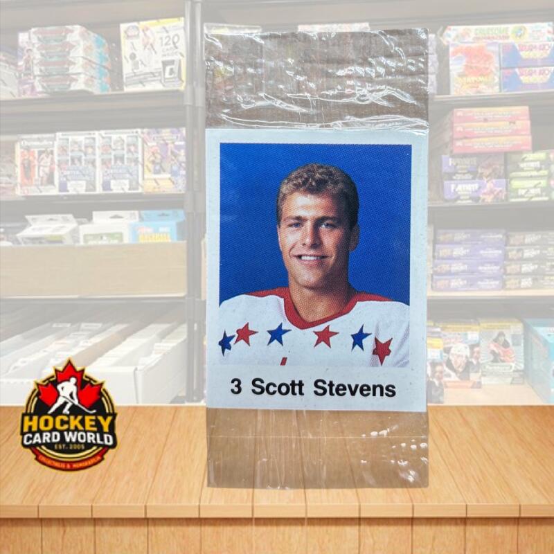 1988-89 Frito-Lay Stickers Sealed Wrapper Hockey Sticker Scott Stevens 3 Image 1