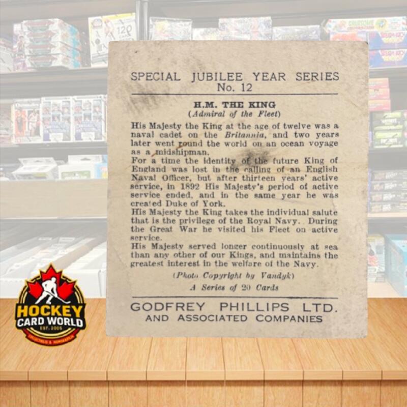 1935 Godfrey Phillips Special Jubilee Year #12 H.M. The King V105504 Image 2