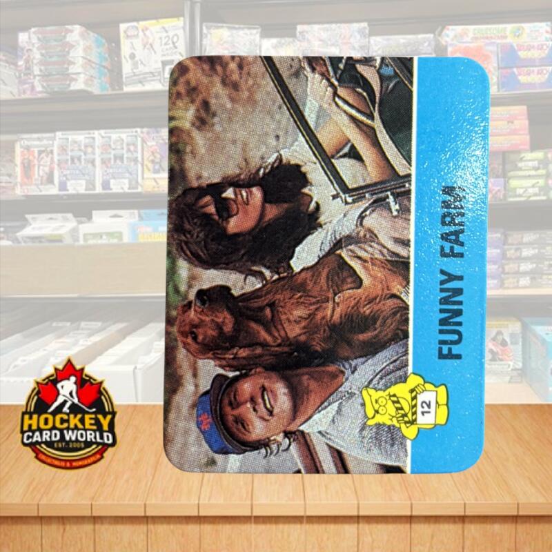 1988 Hostess Hot Summer Flicks Sticker #12 Funny Farm Image 1