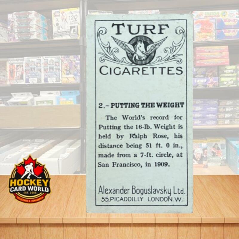 1925 Turf Cigarettes Sports Records Complete Series #2 Putting Weight V105560 Image 2