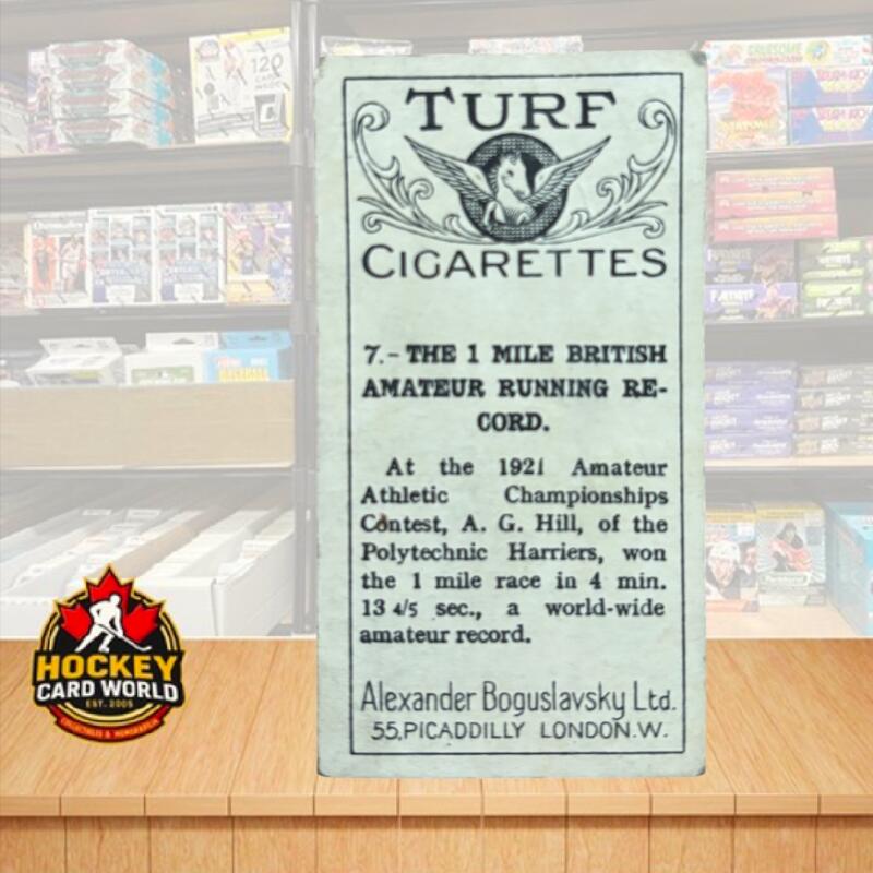 1925 Turf Cigarettes Sports Records Complete Series #7 British Running V105562 Image 2