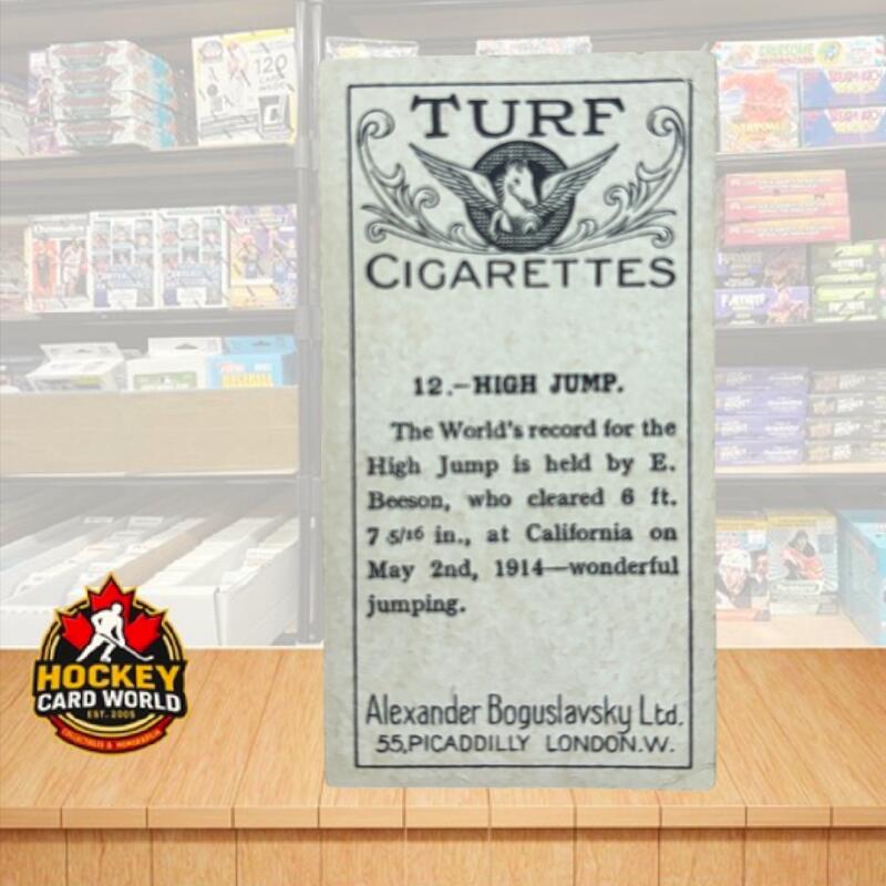 1925 Turf Cigarettes Sports Records Complete Series #12 High Jump V105563 Image 2