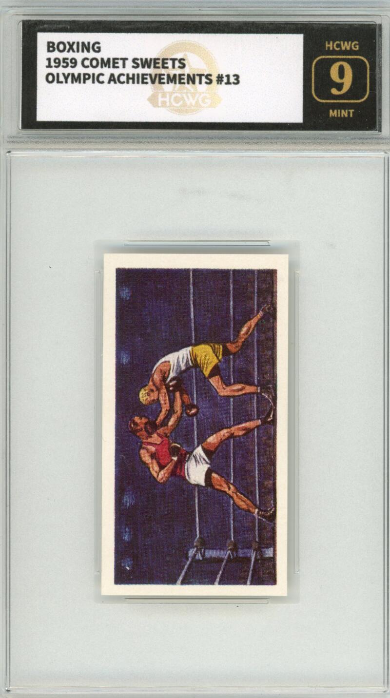 1959 Comet Sweets Olympic Achievements #13 Boxing Graded HCWG 9 Image 1