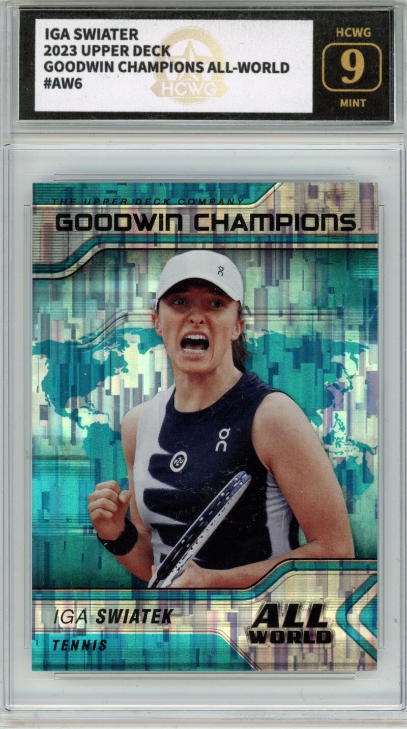 2022 Upper Deck Goodwin Champion All-World #AW6 Iga Swiater Graded HCWG 9 Image 1