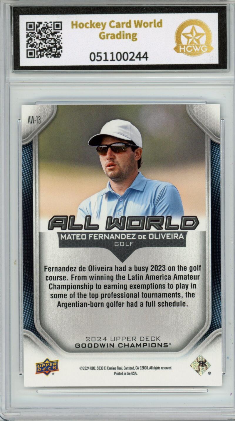 2024 Upper Deck Goodwin Champion All-World #AW13 Mateo Oliveira Graded HCWG 9 Image 2