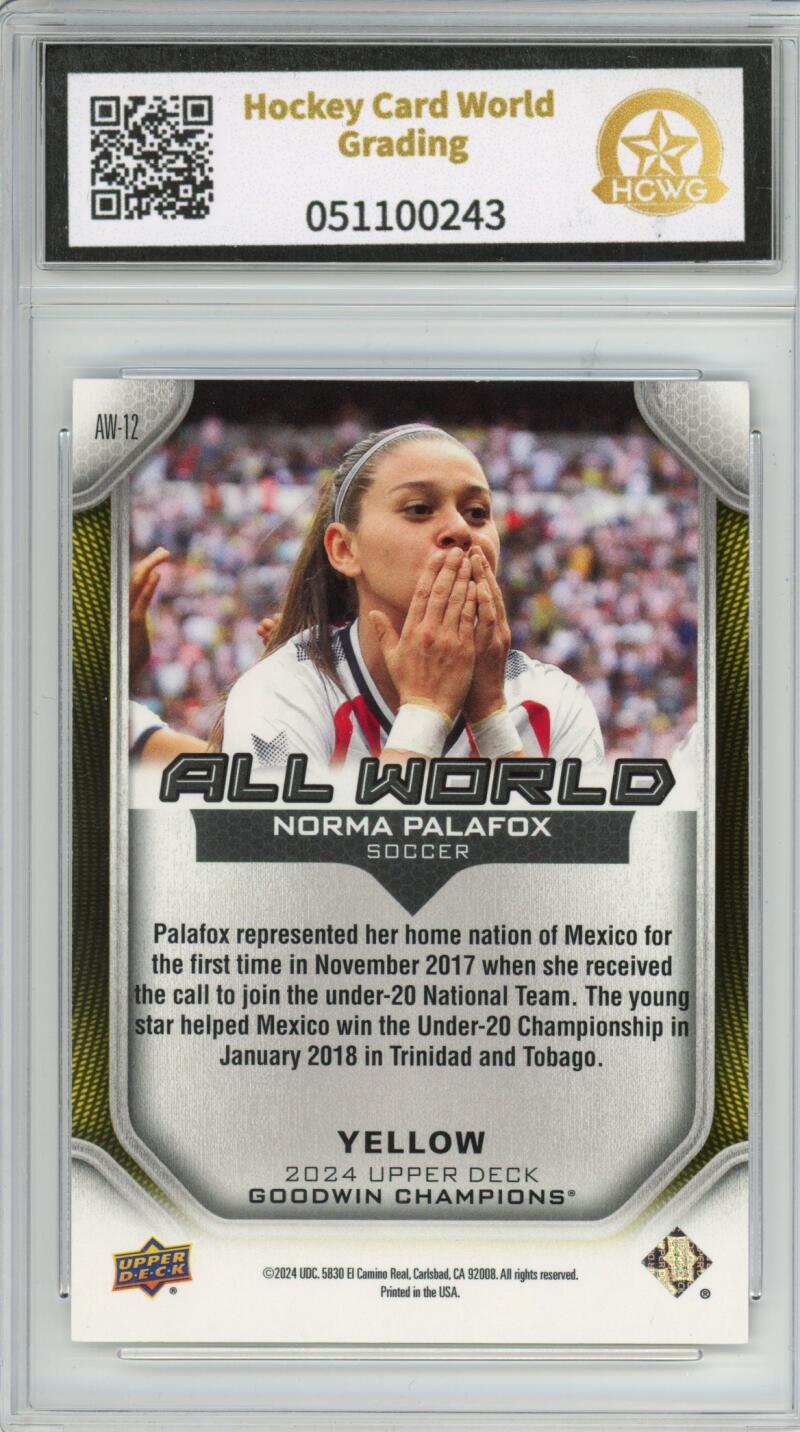 2024 Upper Deck Goodwin Champion All-World #AW12 Norma Palafox Graded HCWG 9 Image 2