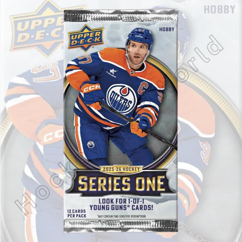 2025-26 Upper Deck Series 1 Hockey Hobby PACK - 12 cards Per Pack  Image 1