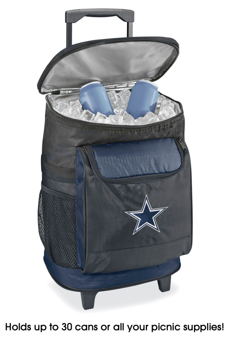 NFL Football Rolling Cooler - Dallas Cowboys - 14x16x21" - Holds 30 Cans + Image 2