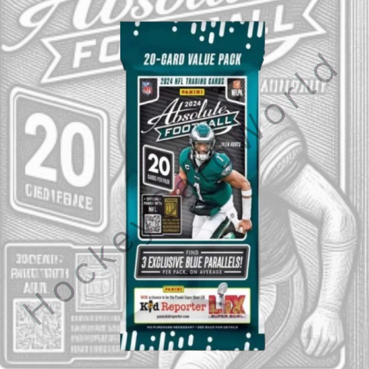 2024 Panini Absolute NFL Football Cards Value Fat Pack - 3 Blue Parallels  Image 1