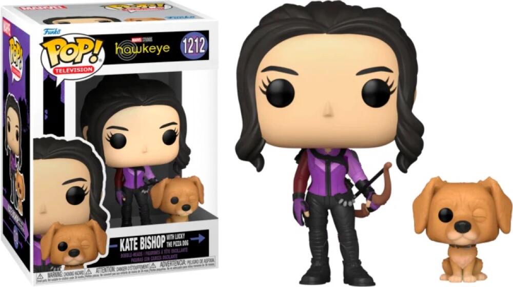 Funko Pop - 1212 Marvel - Hawkeye - Kate Bishop w/Dog Vinyl Figure  Image 1