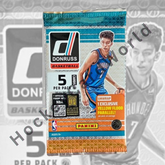 2022-23 Donruss Basketball Sealed 5 Card PACK - Yellow Flood Parallel Inside