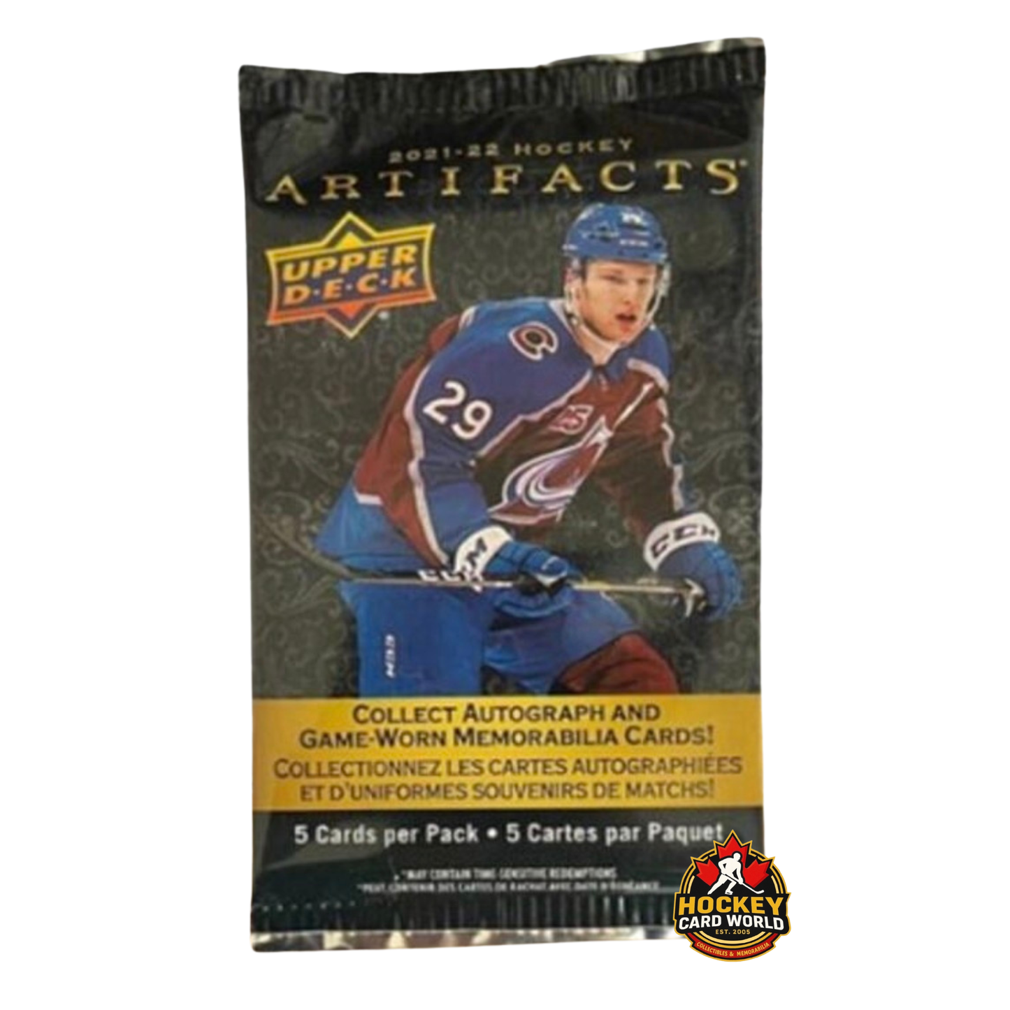 2021-22 Upper Deck Artifacts Hockey PACK - 5 cards per pack