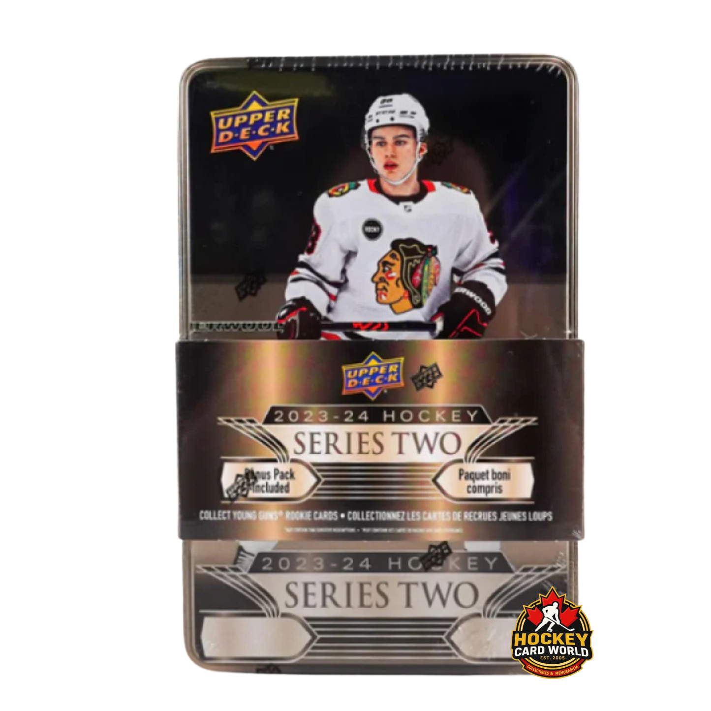2023-24 Upper Deck Series 2 Hockey Sealed Tin - 9 Packs Per TIn - Bedard RC?