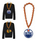 WinCraft Edmonton Oilers Hockey Big Chain Necklace - 38" plastic chain with foam logo
