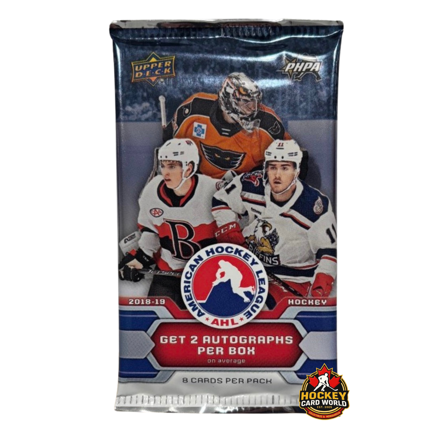 2018-19 Upper Deck AHL PHPA Sealed Hobby Pack - 8 Cards Per Pack