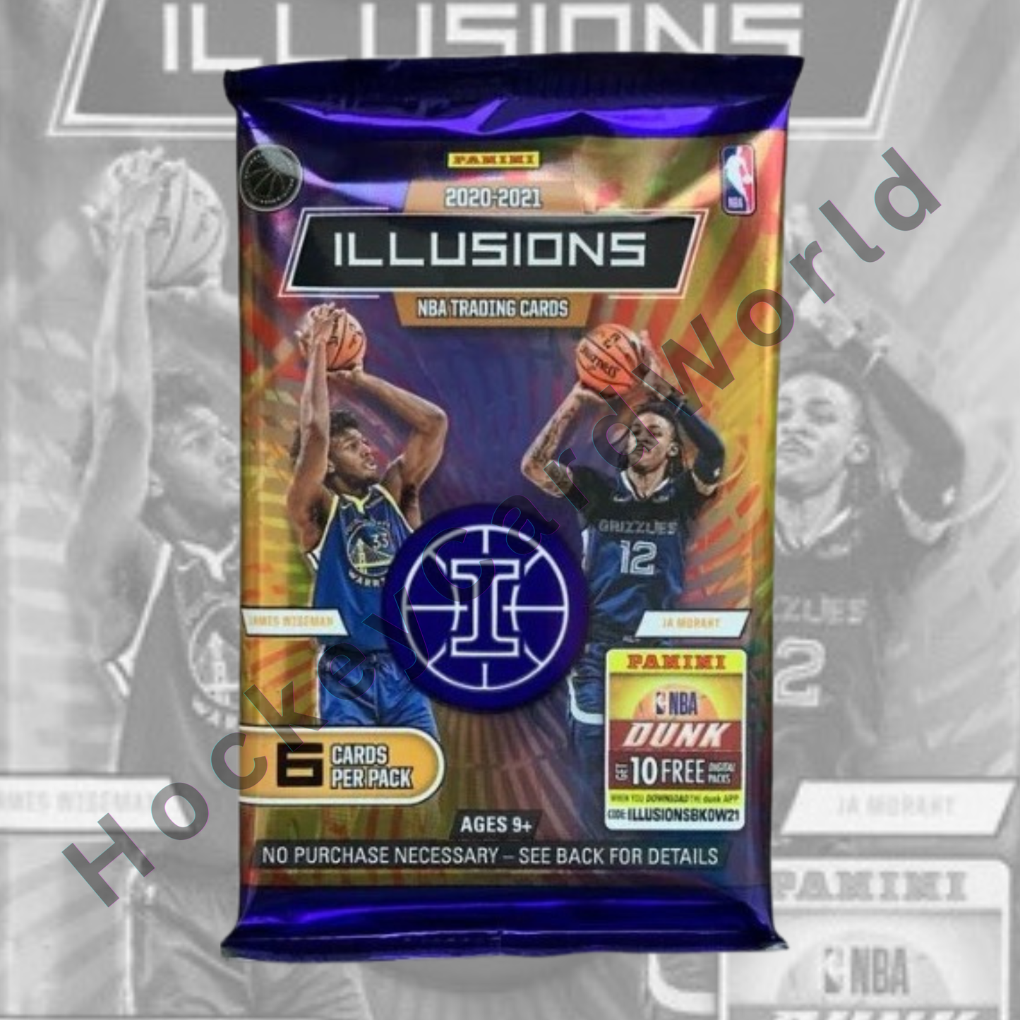 2020-21 Panini Illusions Basketball 6 Card Trading Card Pack