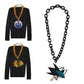 WinCraft San Jose Sharks Hockey Big Chain Necklace - 38" plastic chain with foam logo