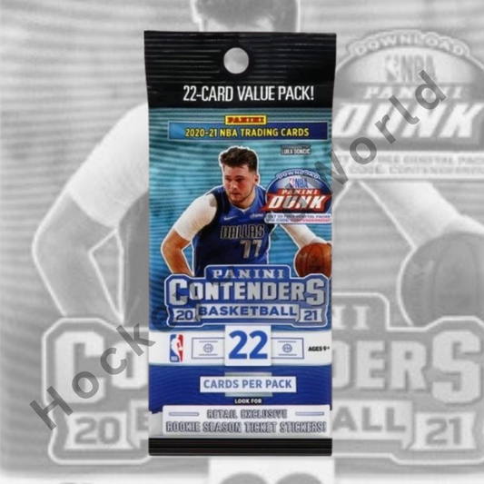 2020-21 Panini Contenders Basketball Cello Value 22 Card Fat Pack