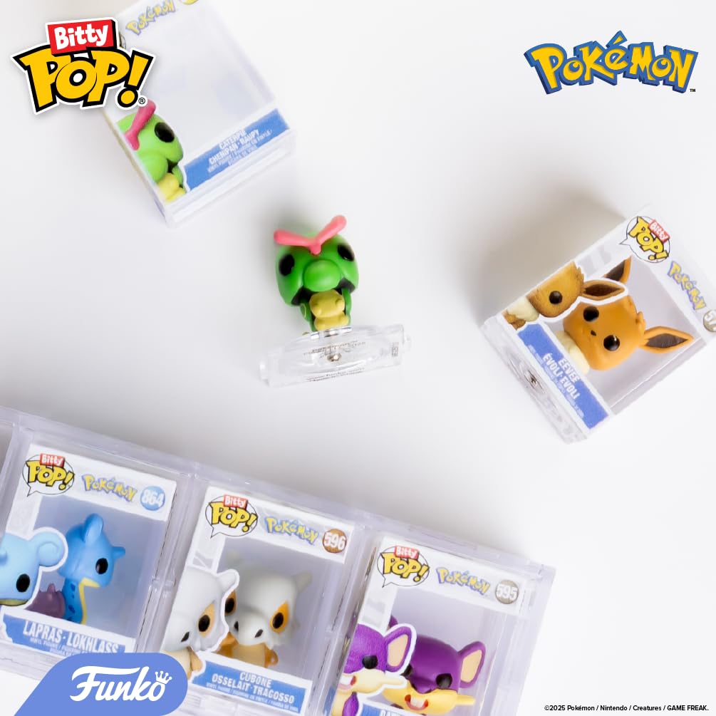 Funko - Bitty POP!: Pokémon 4-Pack Figures (Pikachu, Vaporeon, Caterpie, and Cubone)