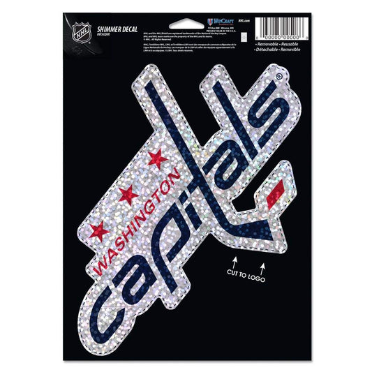 Wincraft Washington Capitals Shimmer Decal 5 by 7-Inch Hockey