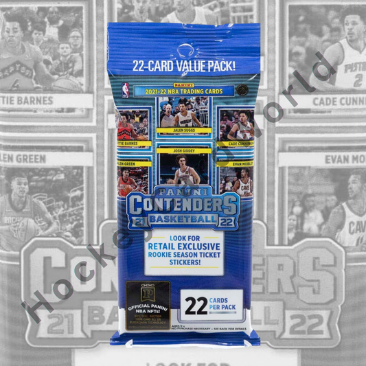2021-2022 Panini Contenders Basketball Cello Value 22 Card Fat Pack