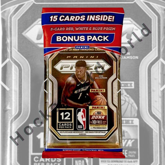 2020-21 Panini Prizm Basketball Jumbo Cello Fat Pack + Bonus 3 Card Pack