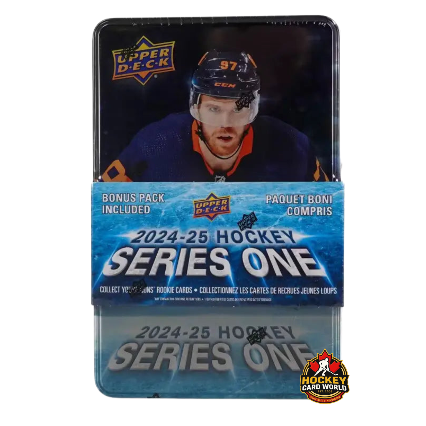 2024-25 Upper Deck Series 1 Hockey Sealed Tin - 9 Packs Per TIn