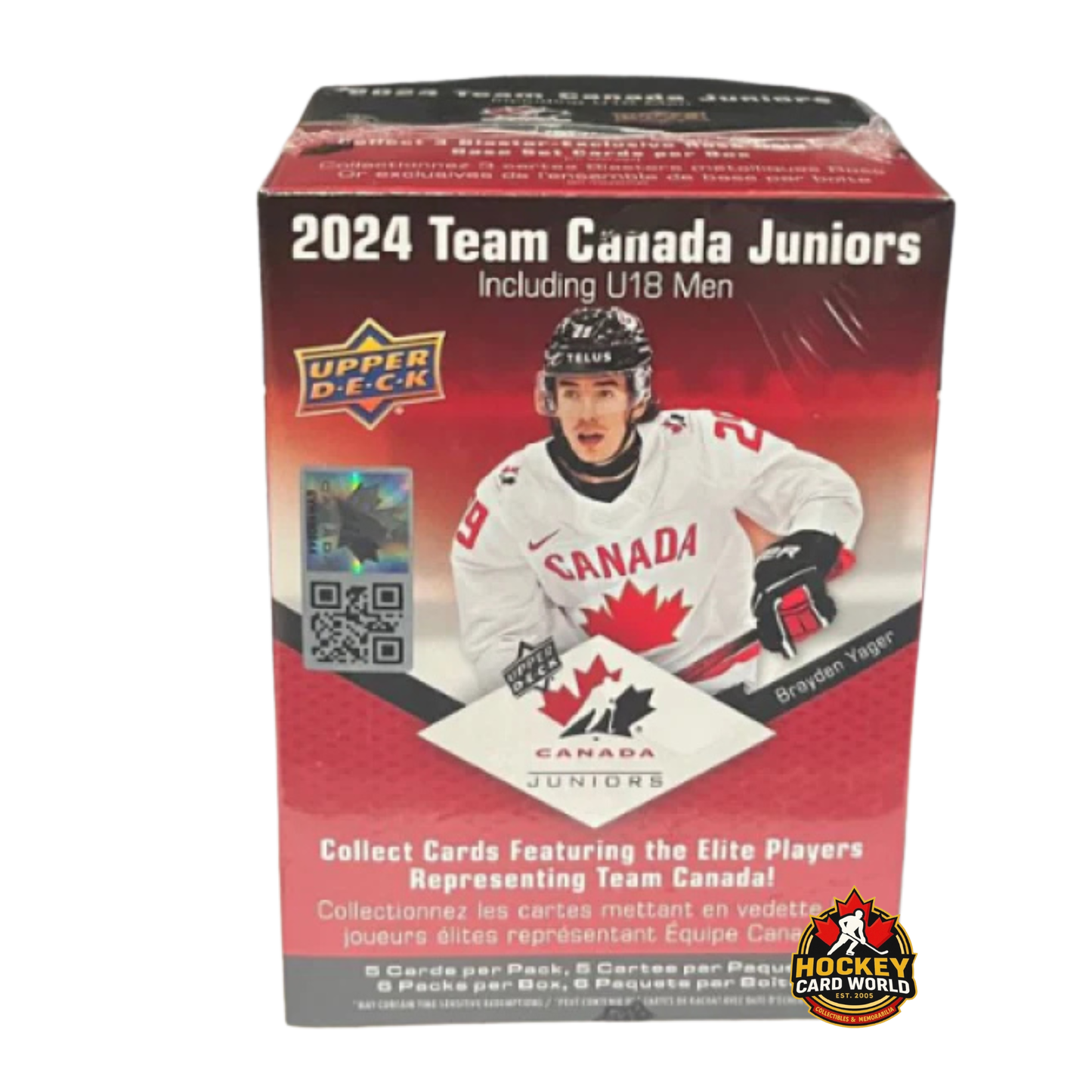 2024 Team Canada Juniors Hockey Blaster Box - 6 Pack Box