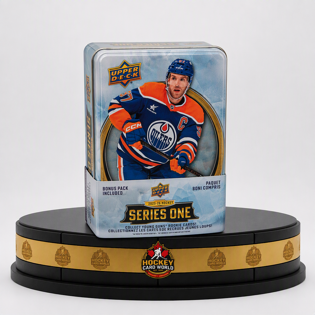 2025-26 Upper Deck Series 1 Hockey Sealed Tin - 9 Packs Per TIn