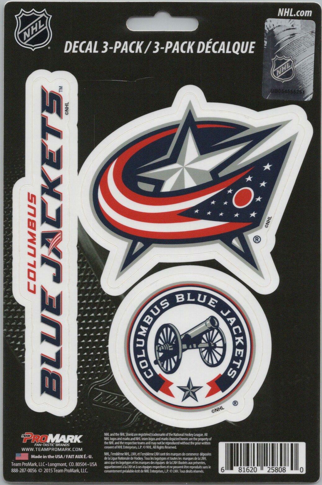Team ProMark NHL Columbus Blue Jackets Standard Team Hockey Decals
