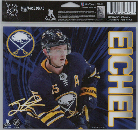 Wincraft NHL Jack Eichel Sabres Multi-Use Colored Decal, 5-Inchx6-Inch