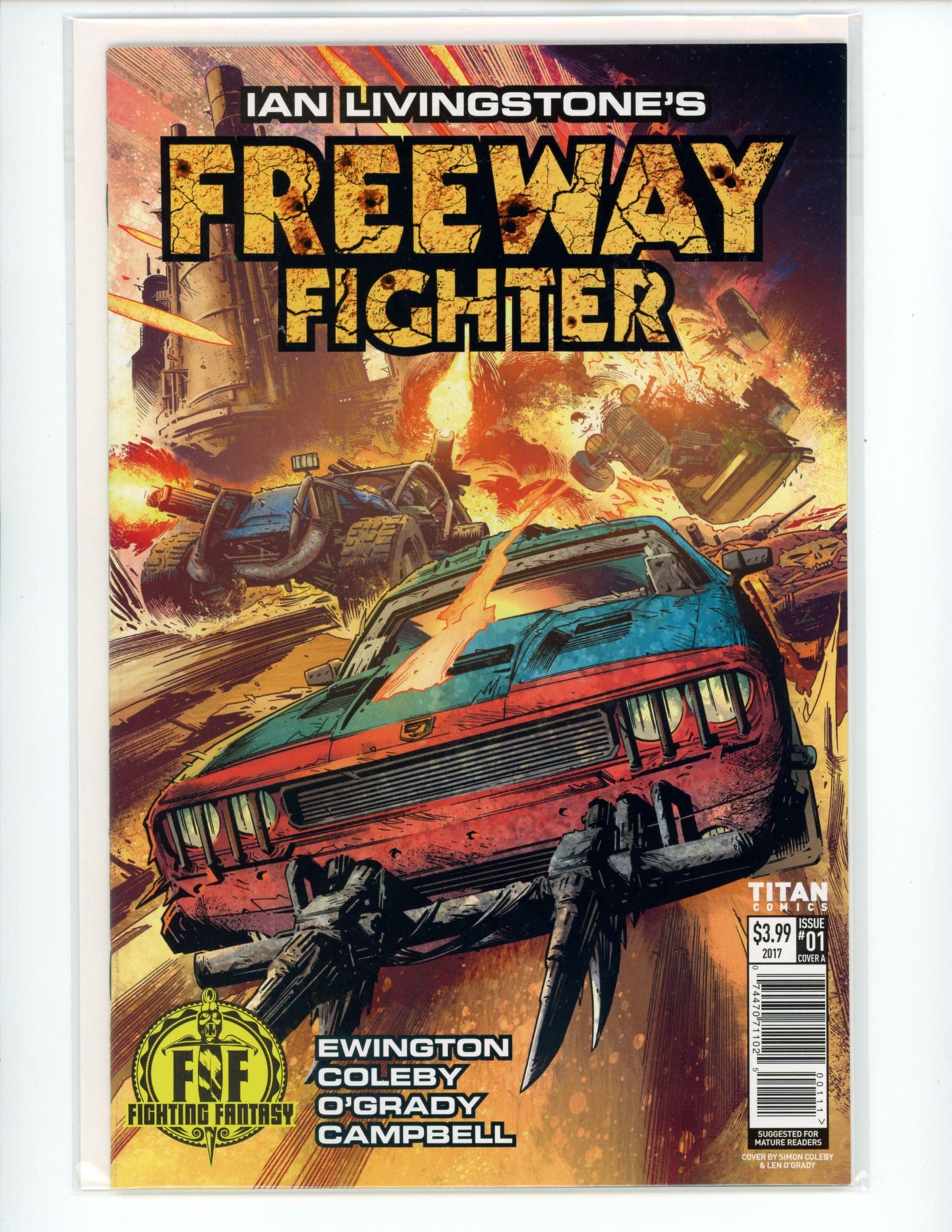Titan - Ian Livingstone's Freeway Fighter 1 Cover B 2017 Comic Book B22-94