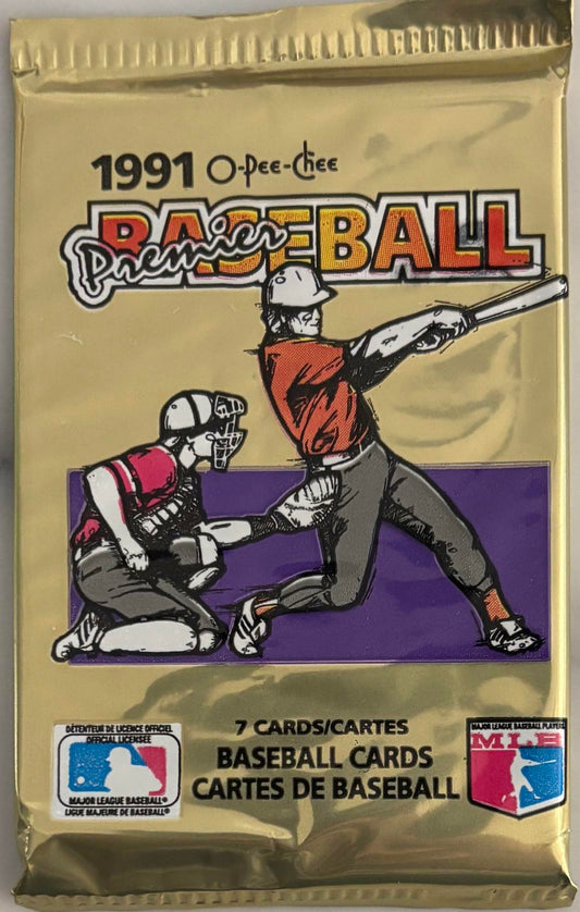 1991 O-Pee-Chee Premier Unopened Single Pack of Baseball Cards